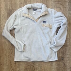 Patagonia Off-White and Beige Fleece Pullover